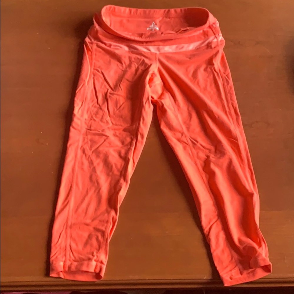 Prana xs orange cropped leggings